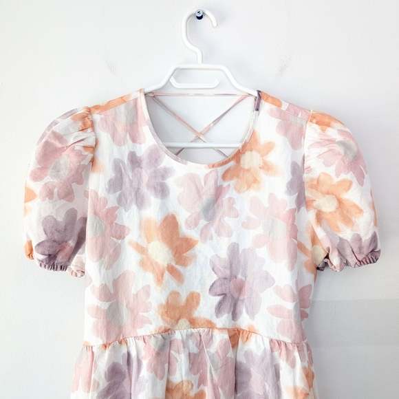 Aritzia Sunday Best Saida Floral Mini Babydoll Dress ~ Size Small - Picture 7 of 16